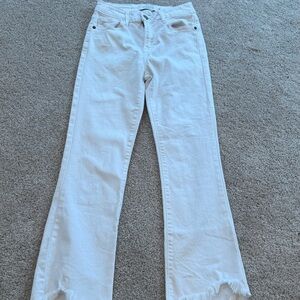 Hidden White Wide Leg Flare Jeans with Vintage Appeal
